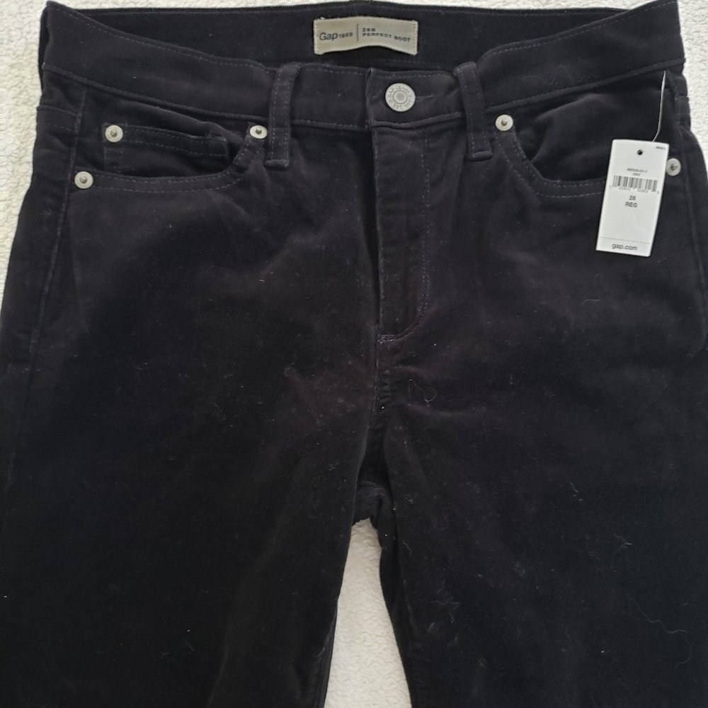 GAP Perfect Boot Women's Black Soft Corduroy Pants